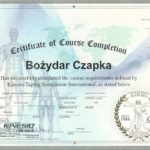 Bożydar Czapka - certyfikat kinesiotaping Kinesiologytaping